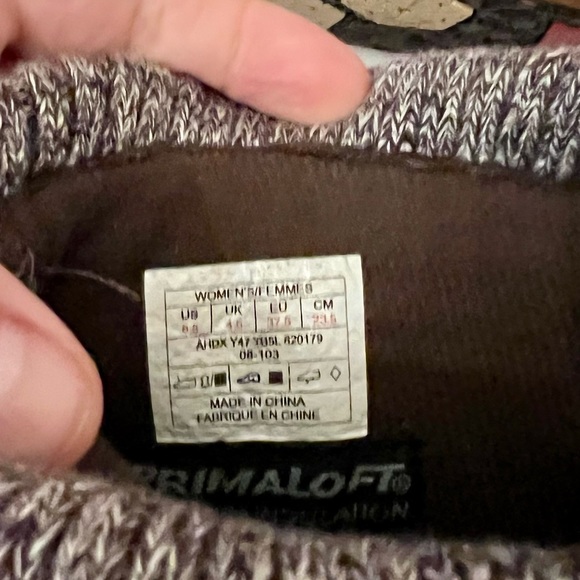 Northface size 8.5 Brown Alana Mid Knit Cuff Nubuck Suede Winter Boots - Picture 7 of 7